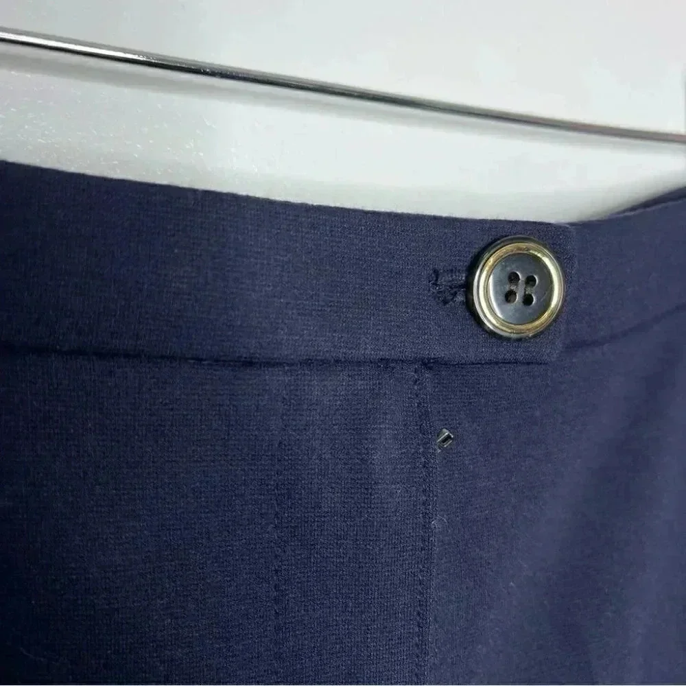 Tory Burch Navy Pencil Skirt Rayon Stretch Size Medium